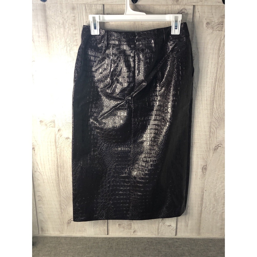 Rachel Comey x Target Faux Leather Croc Embossed Midi Skirt Chicory Brown 6 - Picture 2 of 6